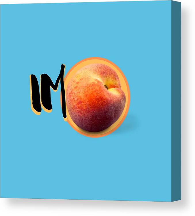 Impeach Canvas Print featuring the digital art Im-Peach by Unhinged Artistry