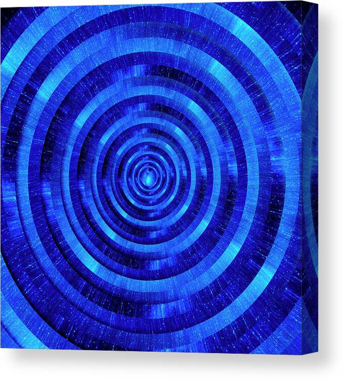 Zoom Canvas Print featuring the digital art Infinity Tunnel Milky Way Zoom Circles by Pelo Blanco Photo