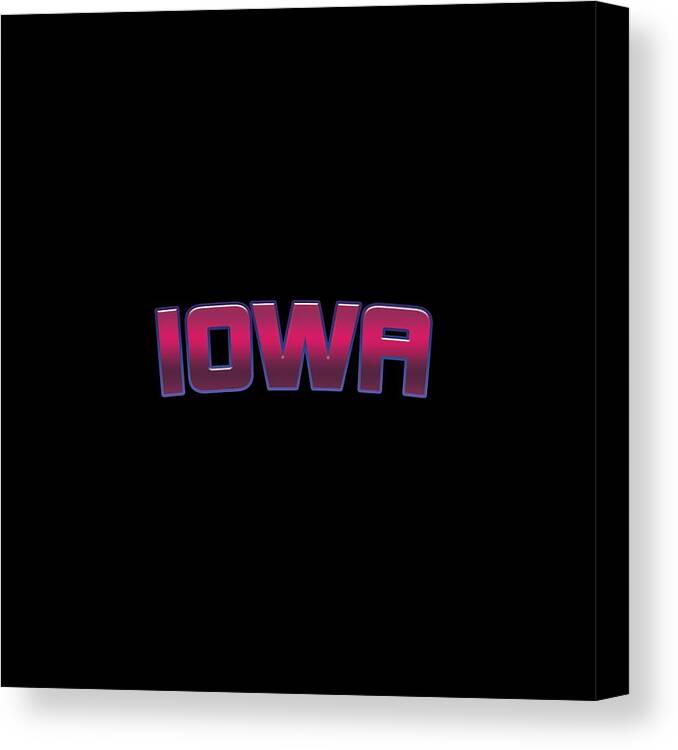 Iowa Canvas Print featuring the digital art Iowa #Iowa by TintoDesigns