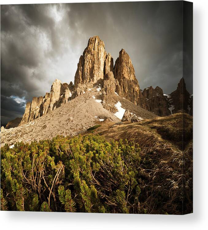 Scenics Canvas Print featuring the photograph Italian Alps by Scacciamosche