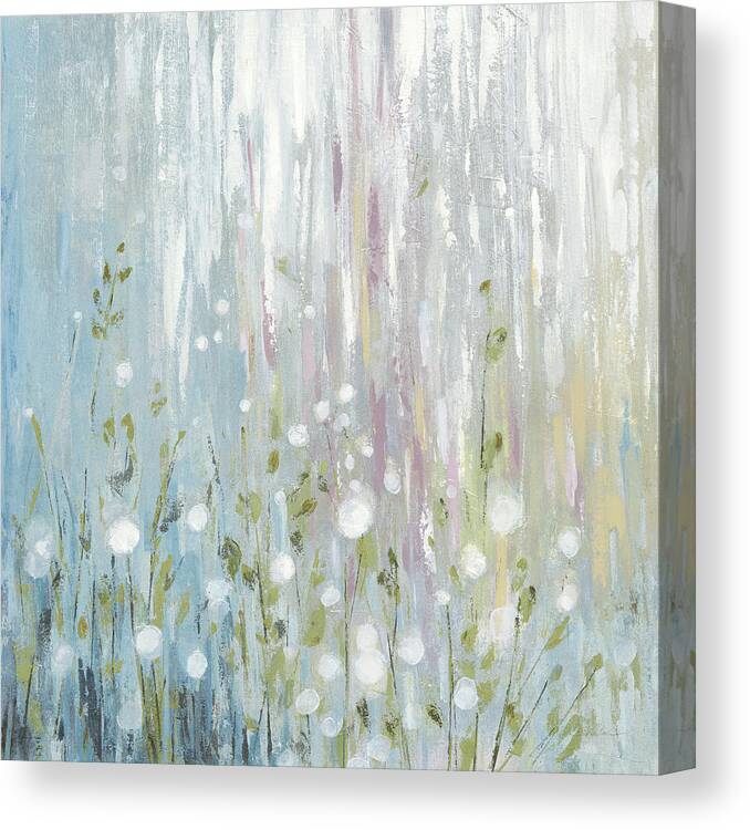 Abstract Canvas Print featuring the painting January Branches Blue Green by Silvia Vassileva