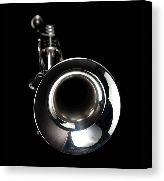 Music Canvas Print featuring the photograph Jazz Music Trumpet by Photovideostock