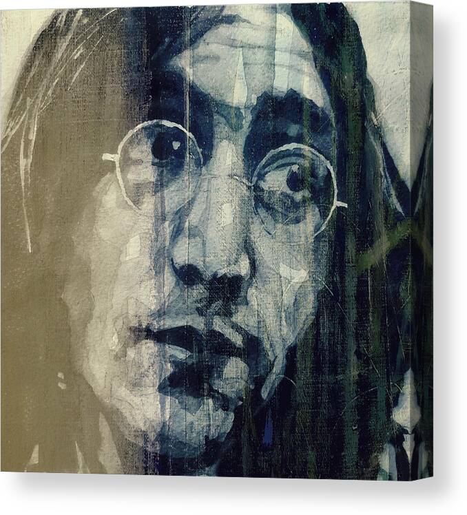The Beatles Canvas Print featuring the painting John Lennon - Christ You Know It Ain't Easy by Paul Lovering