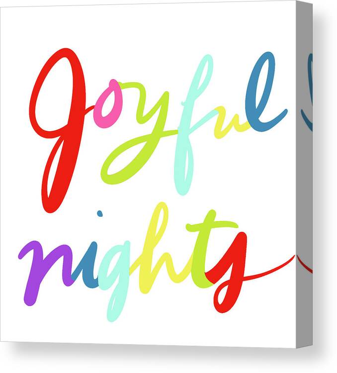 Joyful Canvas Print featuring the digital art Joyful Nights by Sd Graphics Studio