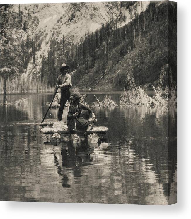 Scenics Canvas Print featuring the photograph Kootenay River Fishing by Hulton Archive