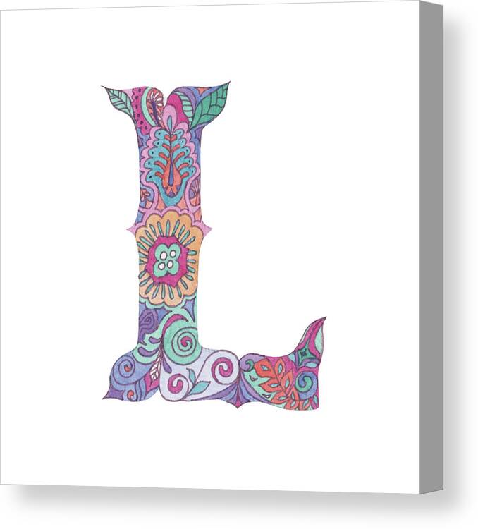 L Canvas Print featuring the painting L by Green Girl Canvas