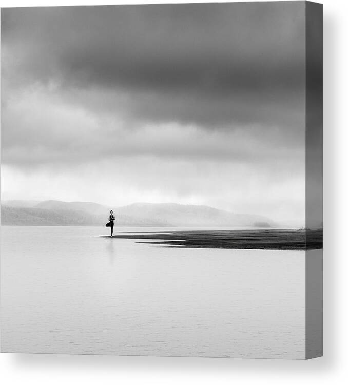 Zen Canvas Print featuring the photograph Lady Of The Lake by George Digalakis