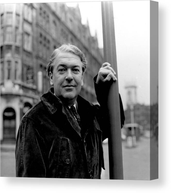 People Canvas Print featuring the photograph Leaning Poet by Ronald Dumont