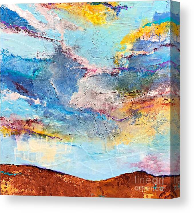 Cloudscape Canvas Print featuring the painting Limitless by Mary Mirabal