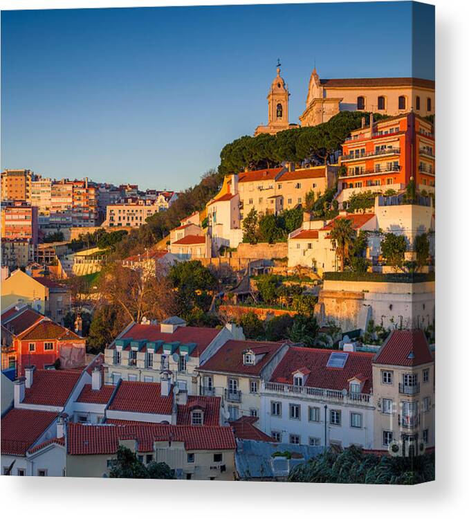 City Canvas Print featuring the photograph Lisbon Image Of Lisbon Portugal by Rudy Balasko