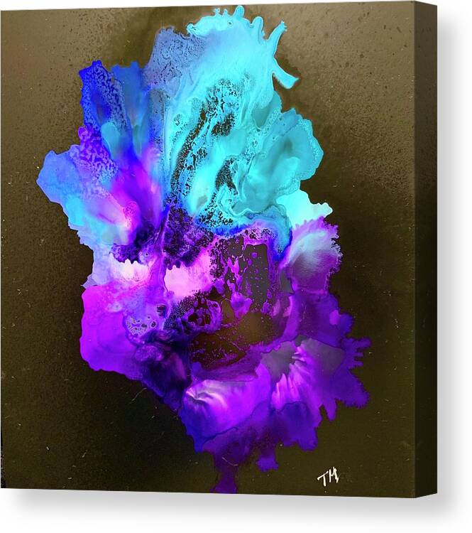 Abstract Canvas Print featuring the painting Listening by Tommy McDonell