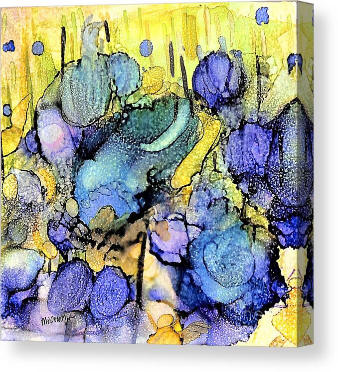 Donoghue Canvas Print featuring the painting Little Blue by Patty Donoghue