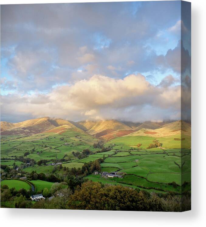 Scenics Canvas Print featuring the photograph Lune Valley And Howgill Fells by David Barrett