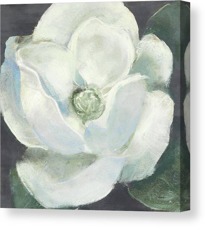 Blossom Canvas Print featuring the painting Magnolia II Sage by Carol Rowan