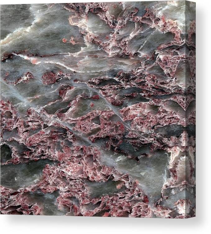 Material Canvas Print featuring the photograph Marble Background by Rusm