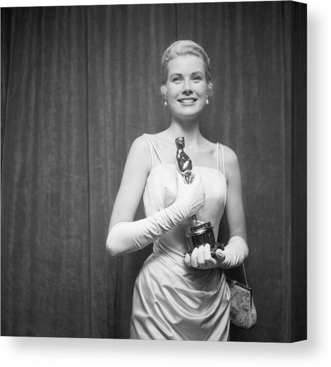 Country And Western Music Canvas Print featuring the photograph March 30, 1955, Hollywood, Grace Kelly by Michael Ochs Archives