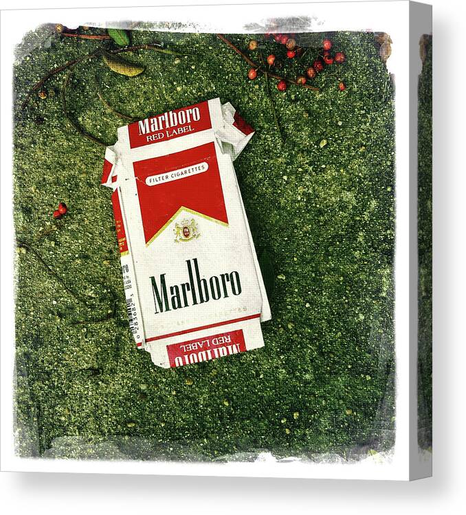 Color Canvas Print featuring the photograph Marlboro Cigarettes by Craig Brewer