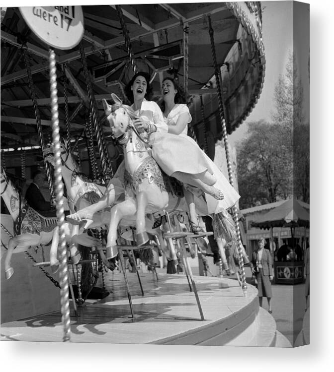 1950-1959 Canvas Print featuring the photograph Merry Ride by Carl Sutton