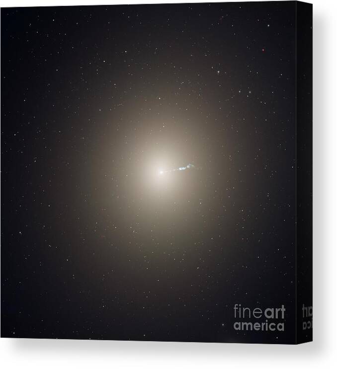 Messier 87 Canvas Print featuring the photograph Messier 87 Elliptical Galaxy by Nasa, Esa And The Hubble Heritage Team (stsci/aura)/science Photo Library