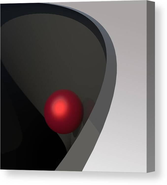 Abstract Canvas Print featuring the photograph Metal Ball In Bowl by Antonyus Bunjamin (abe)