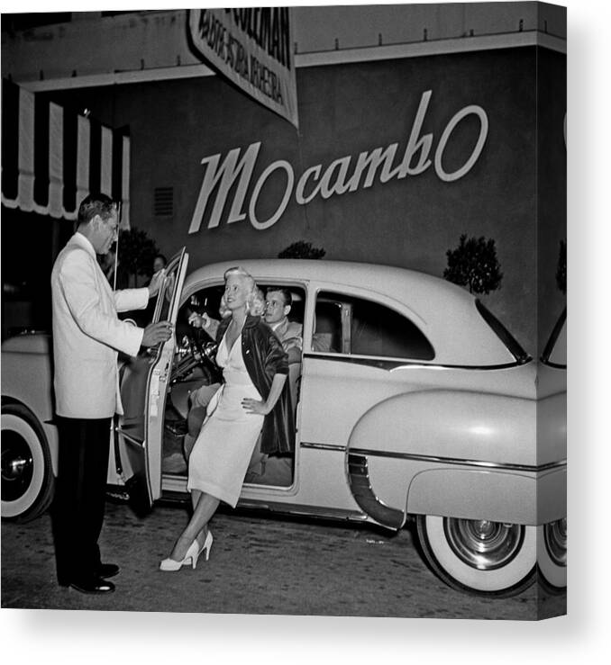 Dress Canvas Print featuring the photograph Mocambo Nightclub by Michael Ochs Archives