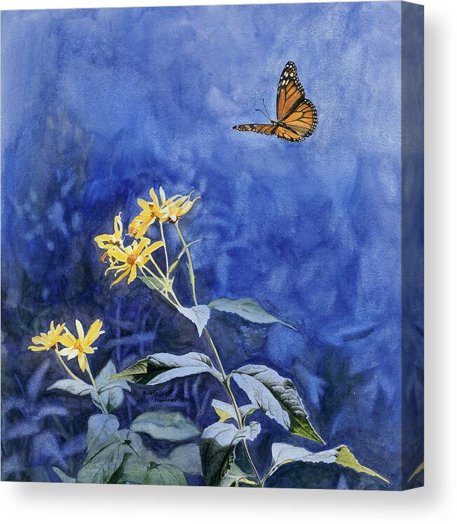 Monarch Butterfly Canvas Print featuring the painting Monarch Butterfly by Rusty Frentner