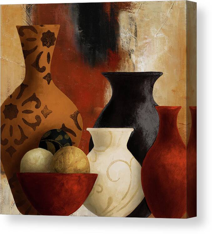 Vessels Canvas Print featuring the painting Moroccan Vessels by Lanie Loreth