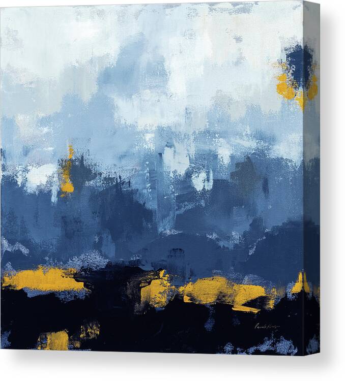 Abstract Canvas Print featuring the painting Mountain Gold by Pamela Munger