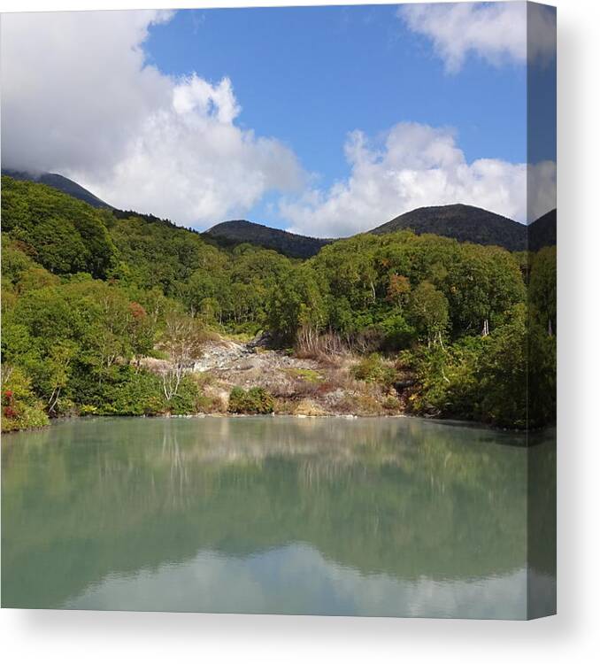 Lake Canvas Print featuring the photograph Mt. Hakkoda by Yujun