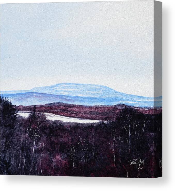 Mountains Canvas Print featuring the painting Mt. Wachusett by Paul Gaj