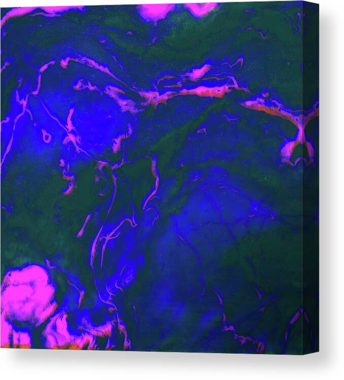 Glitch Canvas Print featuring the digital art Neon Nightriders by Jennifer Walsh