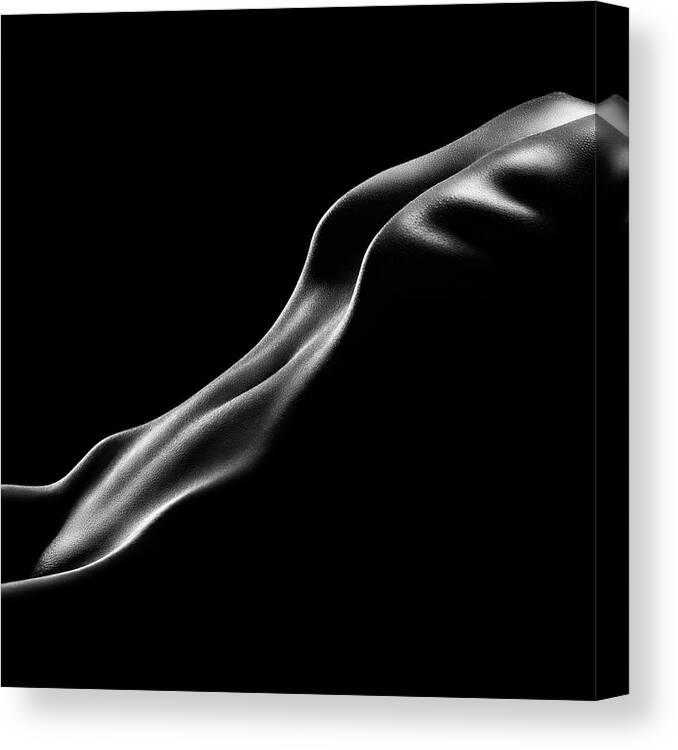 Woman Canvas Print featuring the photograph Nude woman bodyscape 10 by Johan Swanepoel