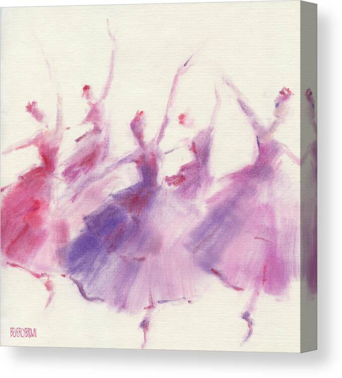 Ballet Canvas Print featuring the painting Nutcracker Ballet Waltz of the Flowers by Beverly Brown Prints
