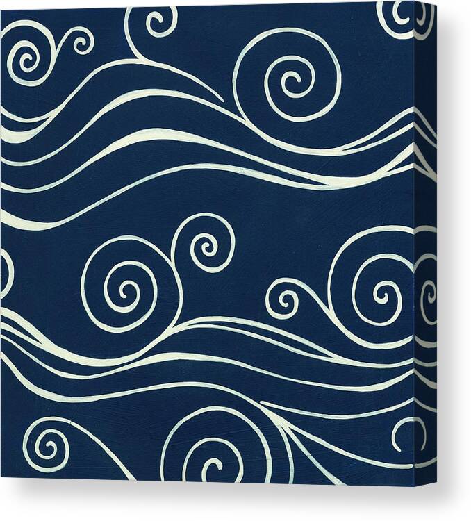Wag Public Canvas Print featuring the painting Ocean Motifs IIi by June Erica Vess