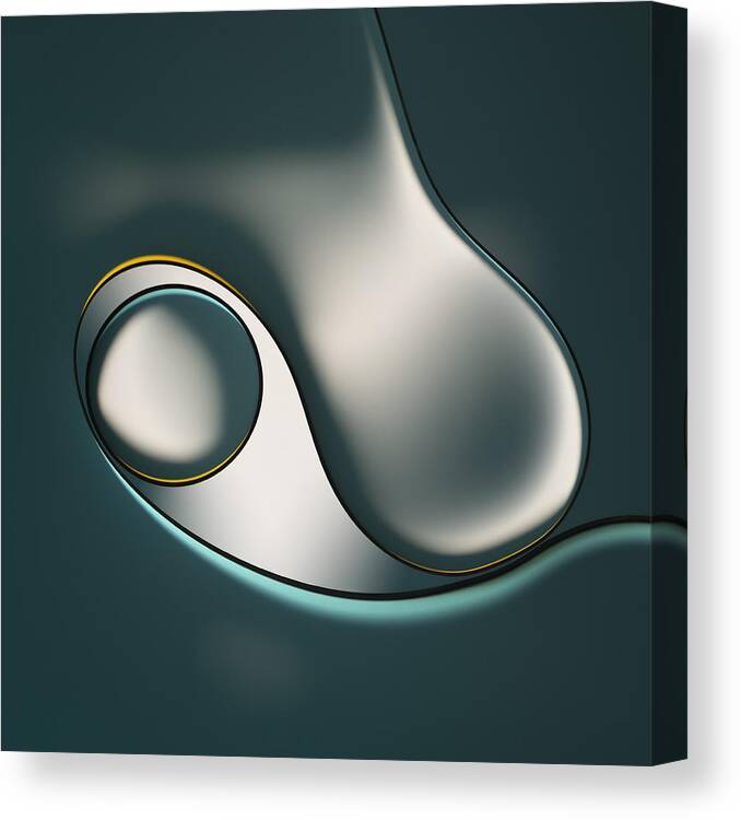 Abstract Canvas Print featuring the photograph Oil And Water Ld69c by Martin Parratt