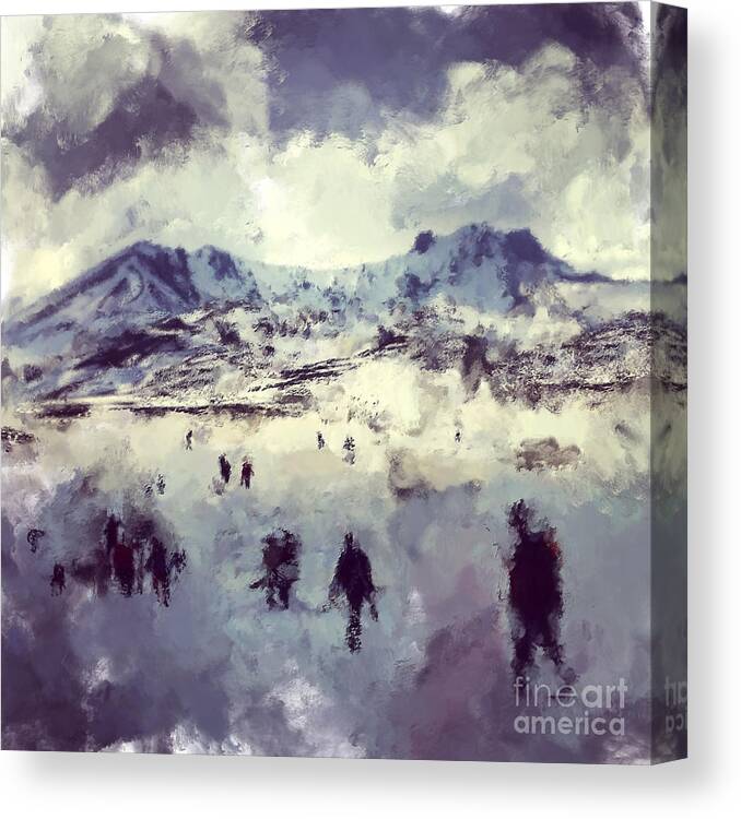 Oil Painting Snowy Mountains Canvas Print Canvas Art By Trentemoller