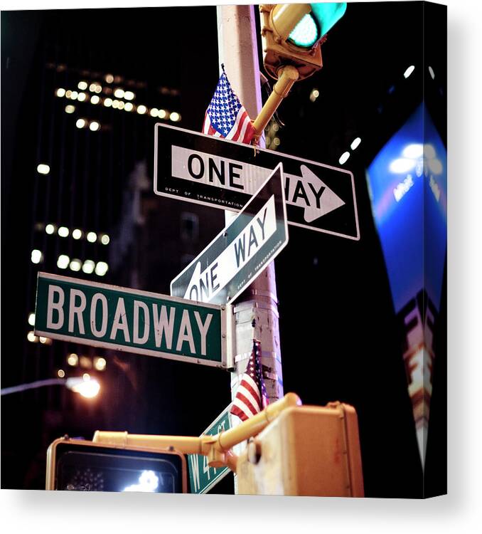 Outdoors Canvas Print featuring the photograph One Way by Damien Rigondeaud