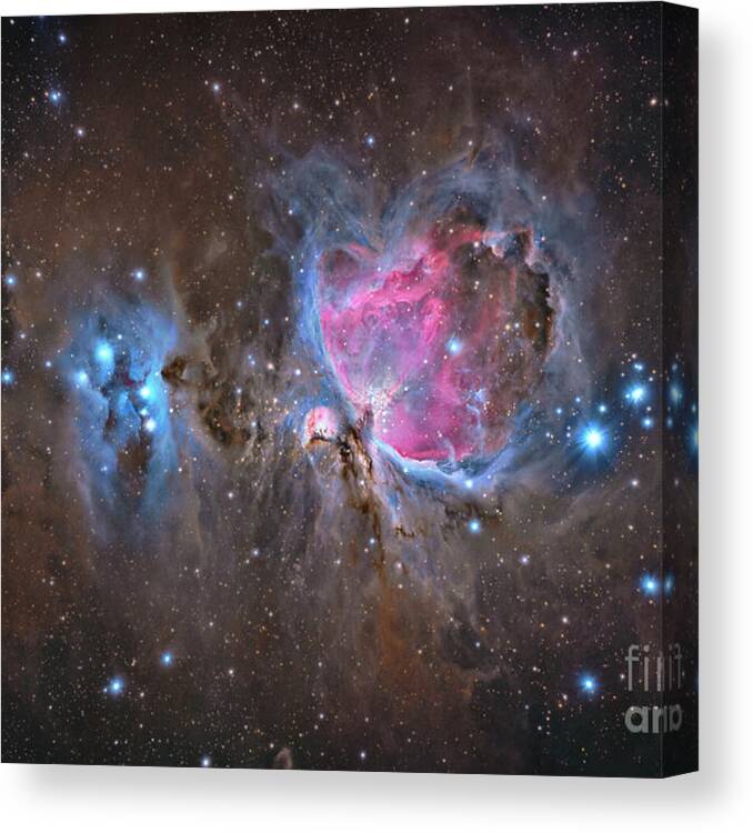 Orion Nebula Canvas Print featuring the photograph Orion Nebula by Miguel Claro/science Photo Library