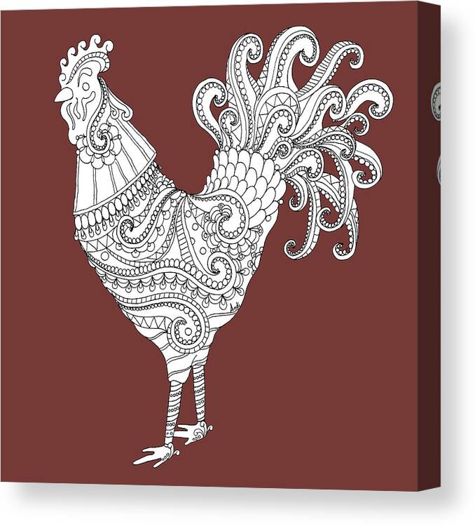 Ornate Canvas Print featuring the mixed media Ornate Farm Viii by Andi Metz