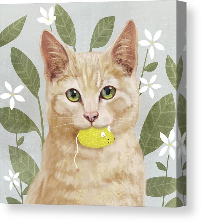  Canvas Print featuring the painting Pet Life II by Victoria Borges