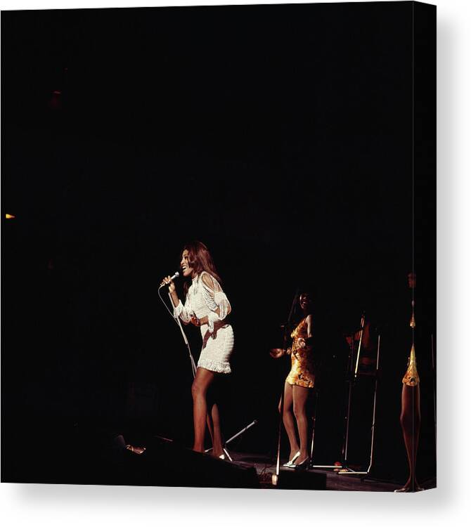 Music Canvas Print featuring the photograph Photo Of Tina Turner And Ike & Tina by David Redfern