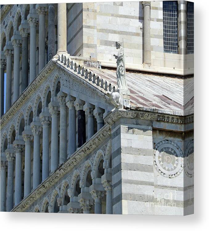 Pisa Canvas Print featuring the photograph Pisa Cathedral 0064 by Jack Schultz
