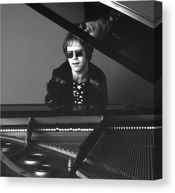 People Canvas Print featuring the photograph Portrait Of Elton John by Jack Robinson