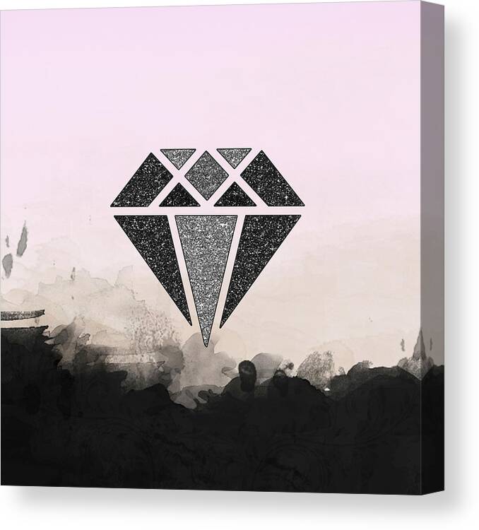 Precious Diamond Canvas Print featuring the digital art Precious Diamond by Tina Lavoie