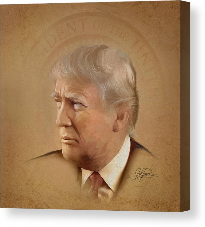 President Trump Canvas Print featuring the painting President Trump by Joel Christopher Payne