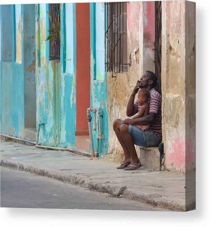 Cuban Canvas Print featuring the photograph "your Daddy\'s Rich, And Your Ma Is Good Looking" by Itzik Einhorn