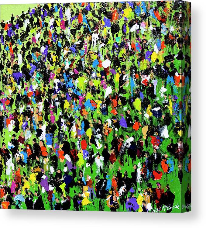 Race Meeting Canvas Print featuring the painting Race Meeting II by Neil McBride