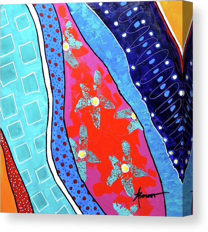 Abstracts Canvas Print featuring the painting Radical Lite by Adele Bower