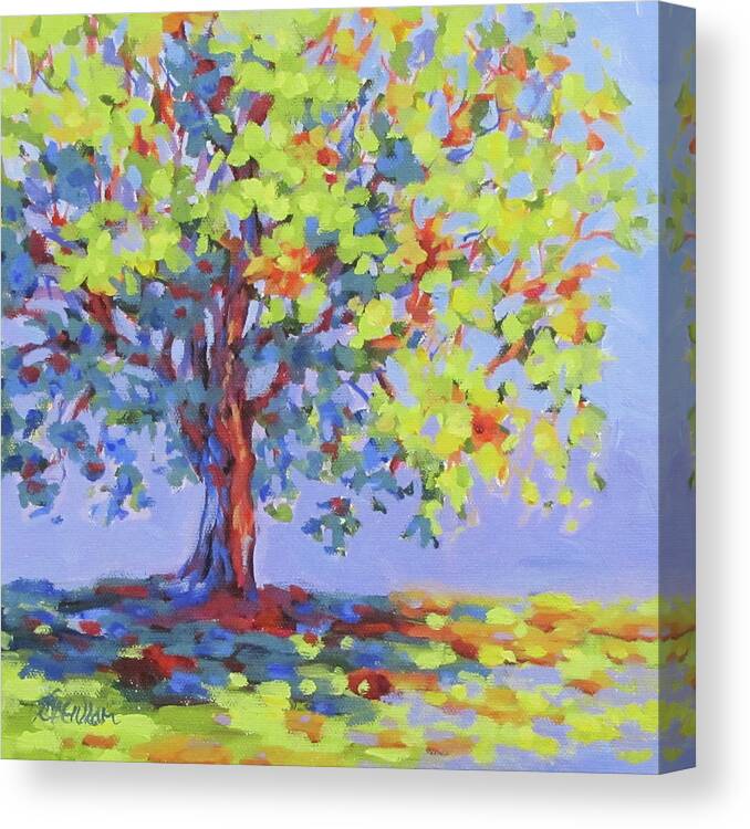 Tree Canvas Print featuring the painting Rainbow Tree by Karen Ilari