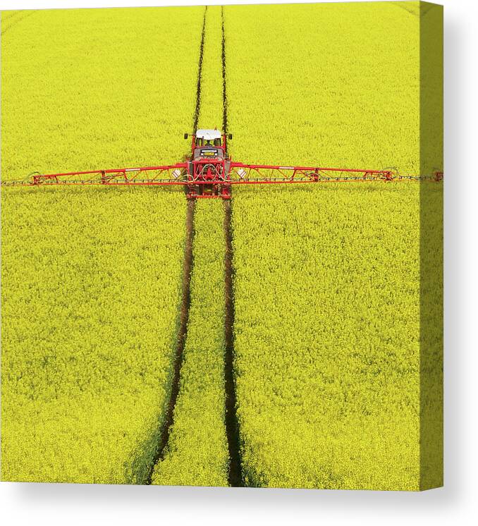 Dorset Canvas Print featuring the photograph Rape Seed Spraying by Jt Images